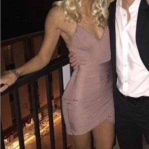 Hello Molly Braided Mauve Party Dress